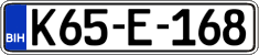 License plate of Bosnia and Herzegovina, Regular plates