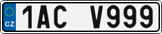 License plate of the Czech Republic, Cars (2001)