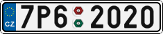 License plate of the Czech Republic, Cars (2001)