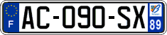 French license plate, SIV (ordinary)