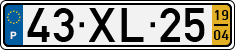 License plate of Portugal, Regular plates