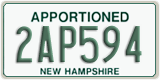New Hampshire, Apportioned (XXXXXX)