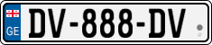 License plate of Georgia, Cars (2014)