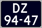 License plate of the Netherlands, Imported oldtimers (cars)