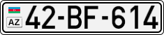 License plate of Azerbaijan, Cars