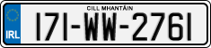 License plate of Ireland, Regular plates