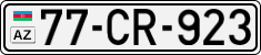 License plate of Azerbaijan, Cars