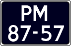 License plate of the Netherlands, Imported oldtimers (cars)