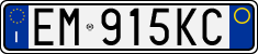 License plate of Italy, Cars (1994 year series)