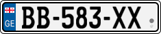 License plate of Georgia, Cars (2014)