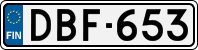 License plate of Finland, Cars