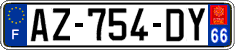 French license plate, SIV (ordinary)