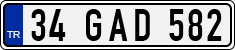 License plate of Turkey, Regular plates