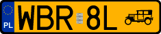 License plates of Poland, Oldtimers