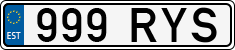 License plate of Estonia, Regular car plates