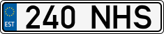 License plate of Estonia, Regular car plates