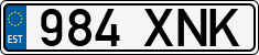 License plate of Estonia, Regular car plates