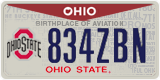 Ohio, Specialty plates (123ABC)