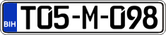 License plate of Bosnia and Herzegovina, Regular plates