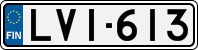 License plate of Finland, Cars