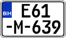 License plate of Bosnia and Herzegovina, Regular plates