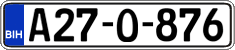 License plate of Bosnia and Herzegovina, Regular plates