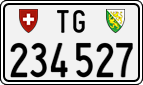 License plate of Switzerland, Cars
