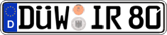 German license plate, Regular plates