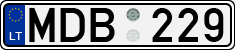License plate of Lithuania, Cars