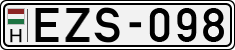 license plates of Hungary, Cars (1990)
