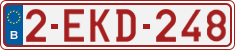 License plate of Belgium, Regular plates (2010)