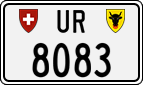License plate of Switzerland, Cars