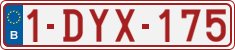 License plate of Belgium, Regular plates (2010)