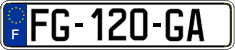 French license plate, SIV (ordinary)