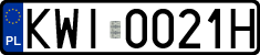 License plates of Poland, Regular car plates