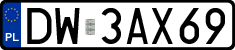 License plates of Poland, Regular car plates