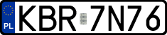 License plates of Poland, Regular car plates