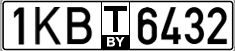 License plate Belarus, Transit plates (2004)