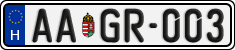 license plates of Hungary, Regular plates (2022)