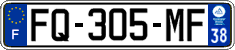 French license plate, SIV (ordinary)