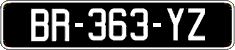 French license plate, SIV (oldtimers)