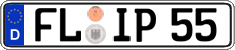 German license plate, Regular plates