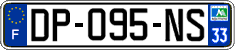 French license plate, SIV (ordinary)