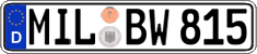 German license plate, Regular plates