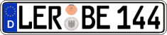 German license plate, Regular plates