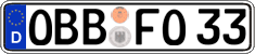 German license plate, Regular plates