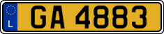 License plate of Luxembourg, 2003 year system