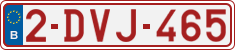 License plate of Belgium, Regular plates (2010)