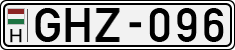 license plates of Hungary, Cars (1990)
