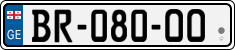 License plate of Georgia, Cars (2014)
